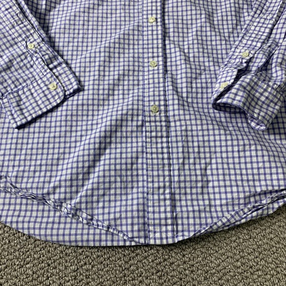 Ralph Lauren Mens Shirt Size Large Purple Checkered Long Sleeves Button Down - Picture 4 of 11